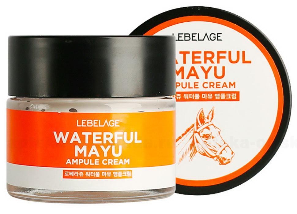 Lebelage Крем для лица ампульный с лошадиным маслом - Ampule cream waterful mayu, 70мл