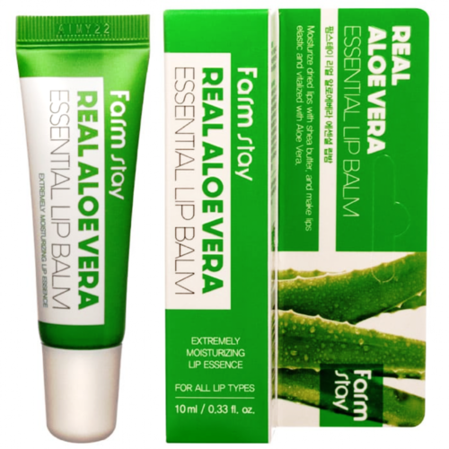 FarmStay Бальзам для губ с алоэ Real Aloe Vera Essential Lip Balm