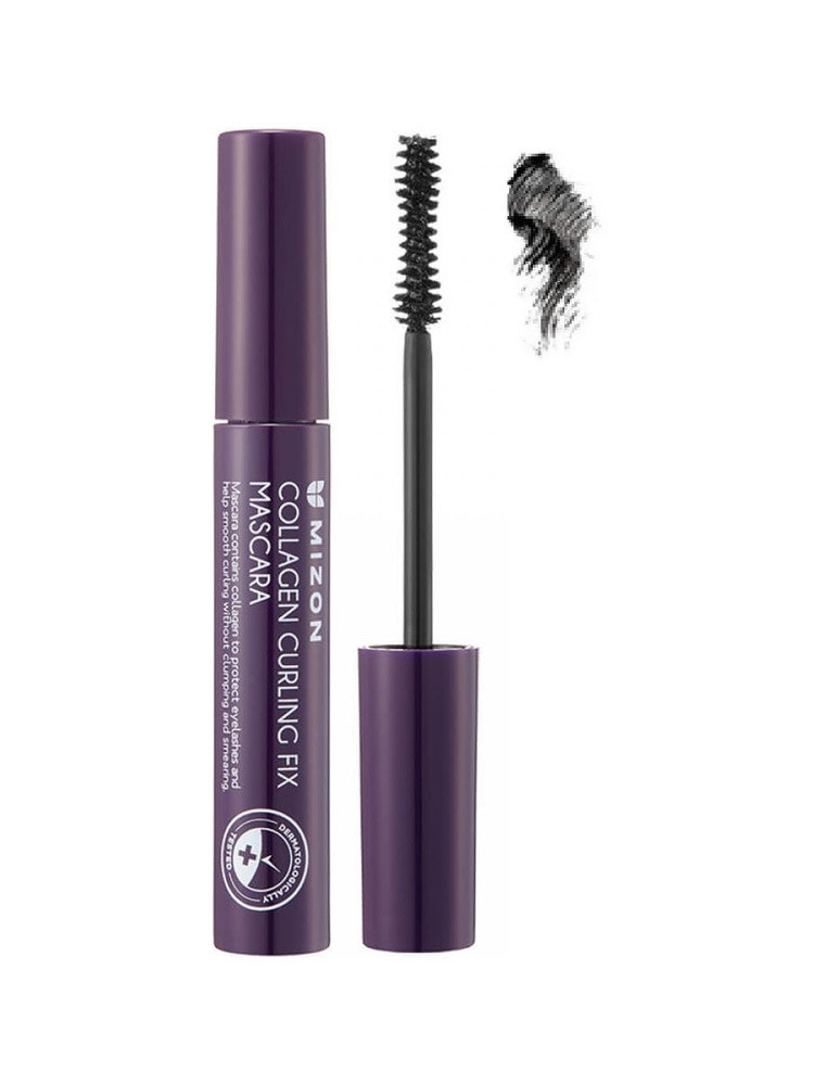 Mizon Водостойкая тушь для ресниц Collagen Curling Fix Mascara