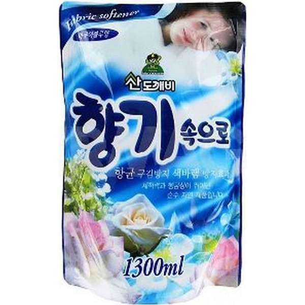 SANDOKKAEBI Кондиционер для белья Soft Aroma Aqua Blue Свежесть океана, 1300 мл (запаска)