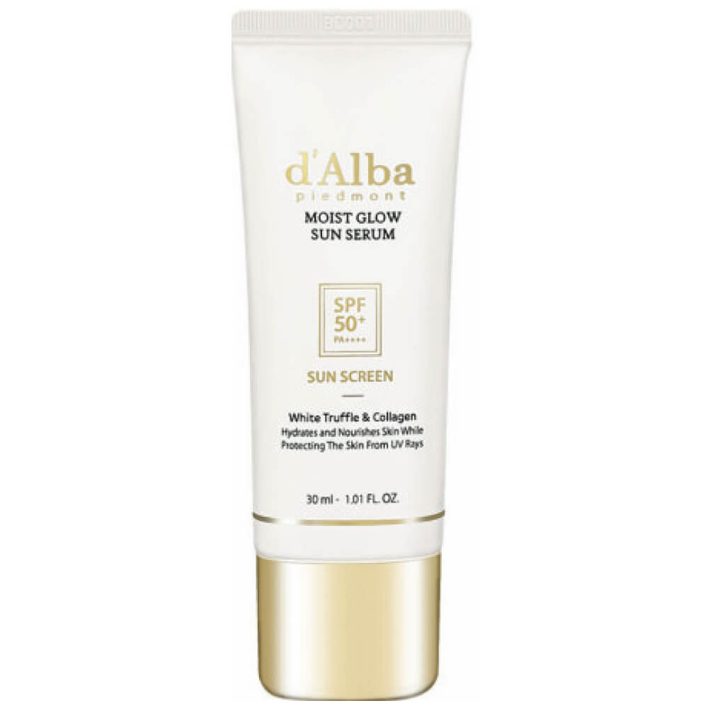 d'Alba Санскрин с трюфелем Moist Glow Sun Serum White Truffle&Collagen Sun Screen SPF50+ PA++