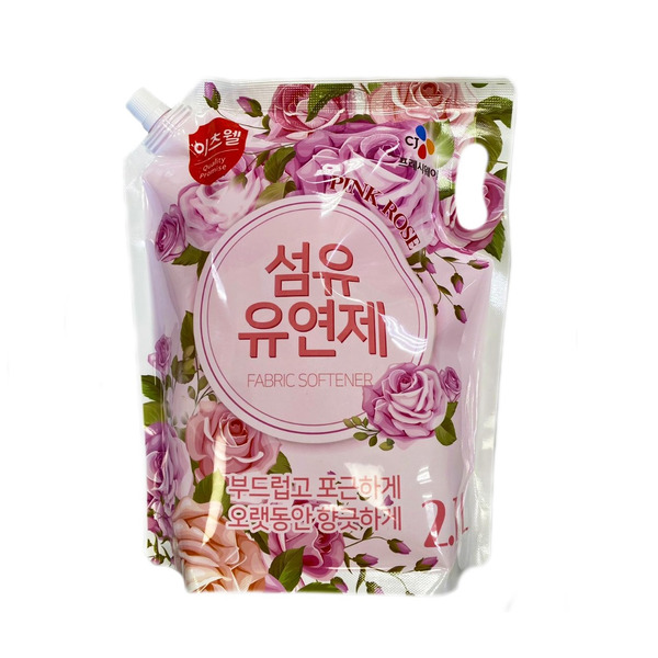 CJ Кондиционер для белья с ароматом розы, tswell fabric softner Pink Rose, 2100 г (мягкая упаковка)