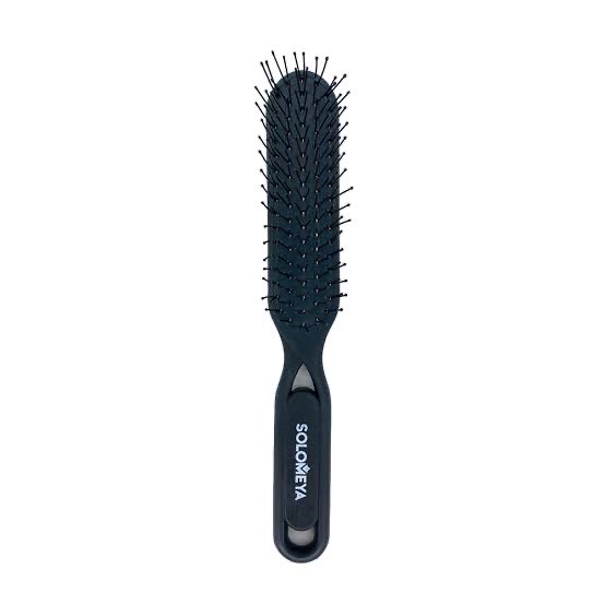 SOLOMEYA Расческа для распутывания сухих и влажных волос Solomeya Detangler Hairbrush for Wet & Dry Hair Black Aesthetic, 1 шт