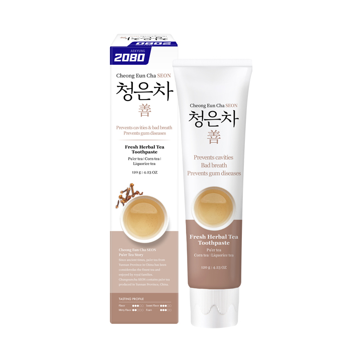 DENTAL CLINIC 2080 Зубная паста ВОСТОЧНЫЙ ЧАЙ Cheong-en-cha Jin Toothpaste, 120 гр