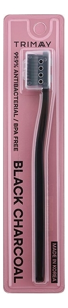 TRIMAY Зубная щетка с угольным напылением Black Charcoal Toothbrush