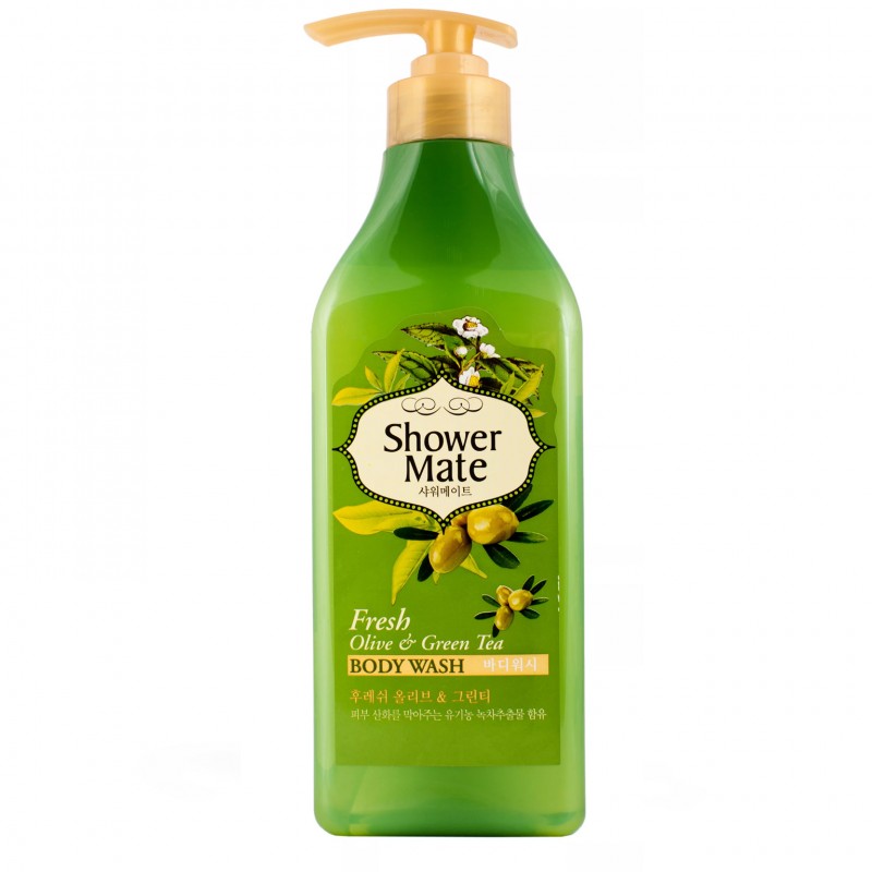 KeraSys Гель для душа «оливки и зеленый чай» - Shower mate fresh olive & green tea, 550мл