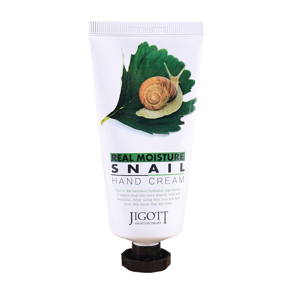 JIGOTT Крем для рук с экстрактом слизи улитки - Real moisture snail hand сream, 100мл