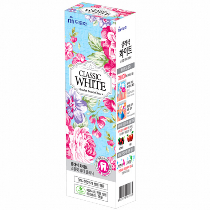 MUKUNGHWA КОРЕЯ Зубная паста ОТБЕЛИВАЮЩАЯ/ АРОМАТ МЯТЫ Classic White, 110 гр