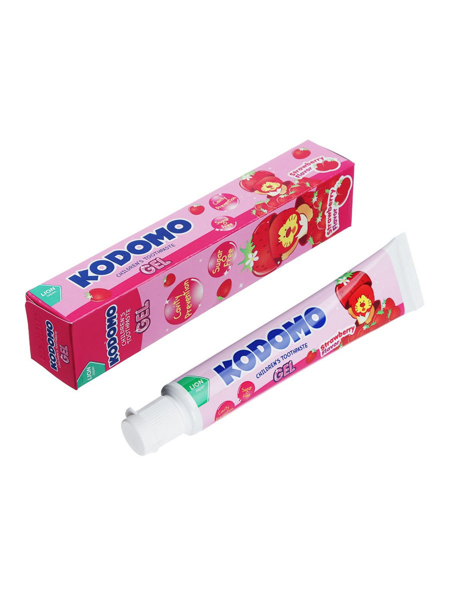 Lion Паста Зубная для детей с 6 месяцев с ароматом клубники - Kodomo, 40г
