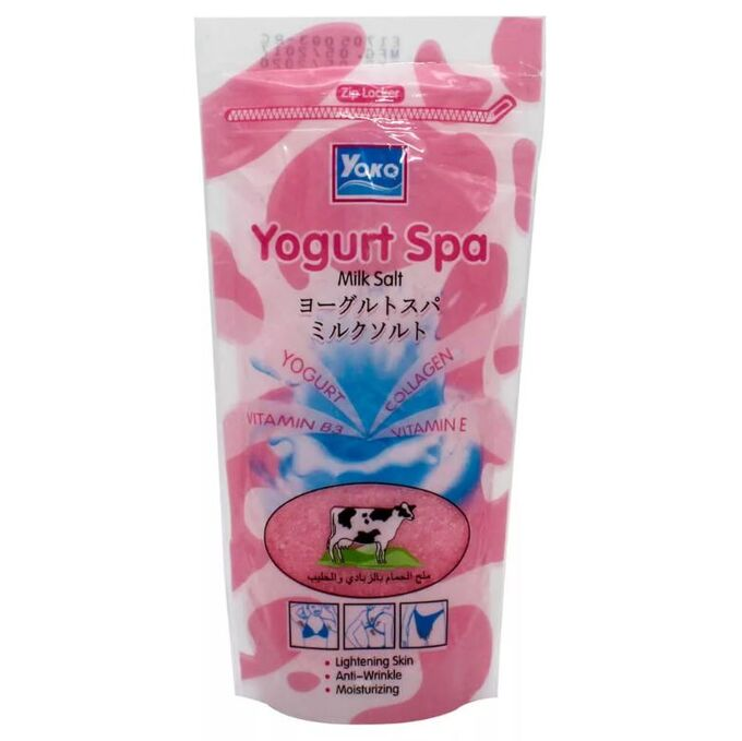 YOKO Скраб для тела солевой МОЛОКО И ЙОГУРТ Yogurt Spa Milk Salt, 300 гр