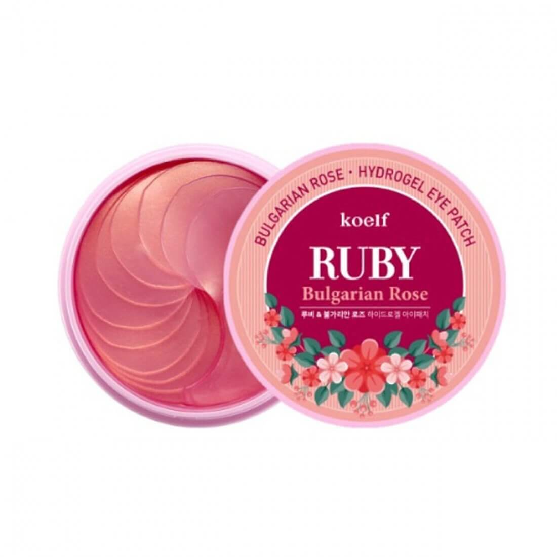 KOELF Гидрогелевые патчи для глаз РУБИН/БОЛГАРСКАЯ РОЗА Bulgarian Rose Hydrogel Eye Patch, 60 шт