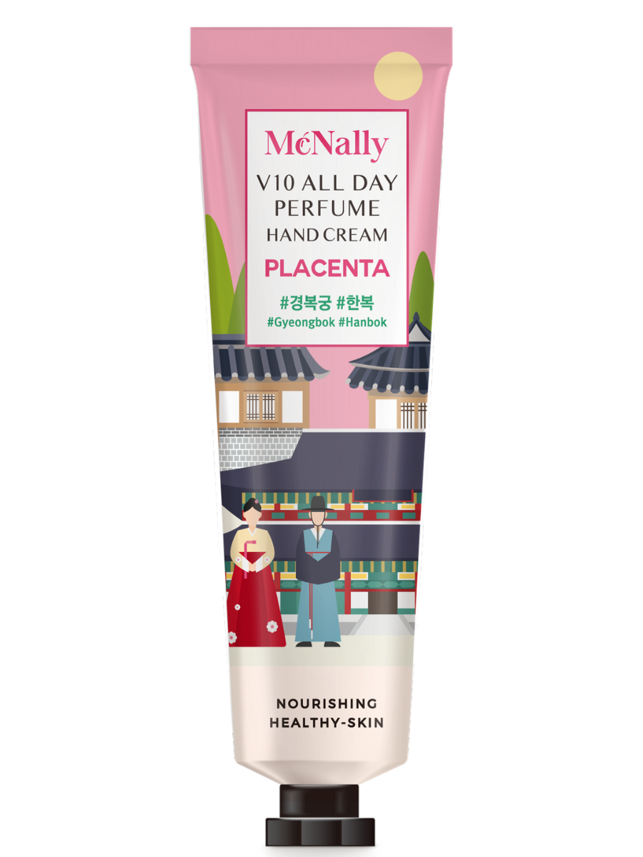 MCNALLY Крем для рук парфюмированный с фитоплацентой V10 ALL DAY PERFUME HAND CREAM PLACENTA