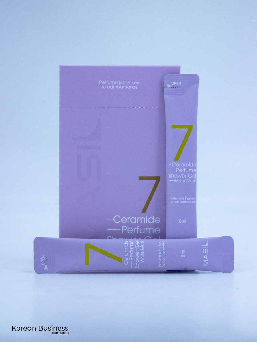 Masil Гель для душа с керамидами и ароматом белого мускуса - 7 ceramide shower gel white musk, 8мл