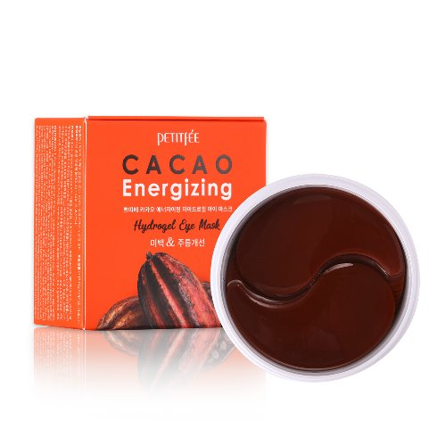 PETITFEE Гидрогелевые патчи для глаз КАКАО Cacao Energizing Hydrogel Eye Mask, 60шт