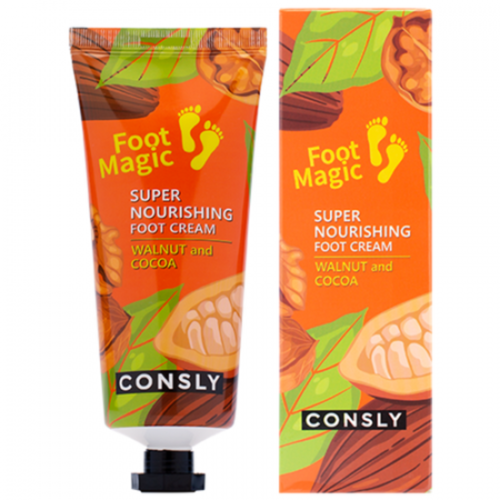 Consly Крем для ног суперпитательный – Super nourishing foot cream walnut and cocoa, 100мл