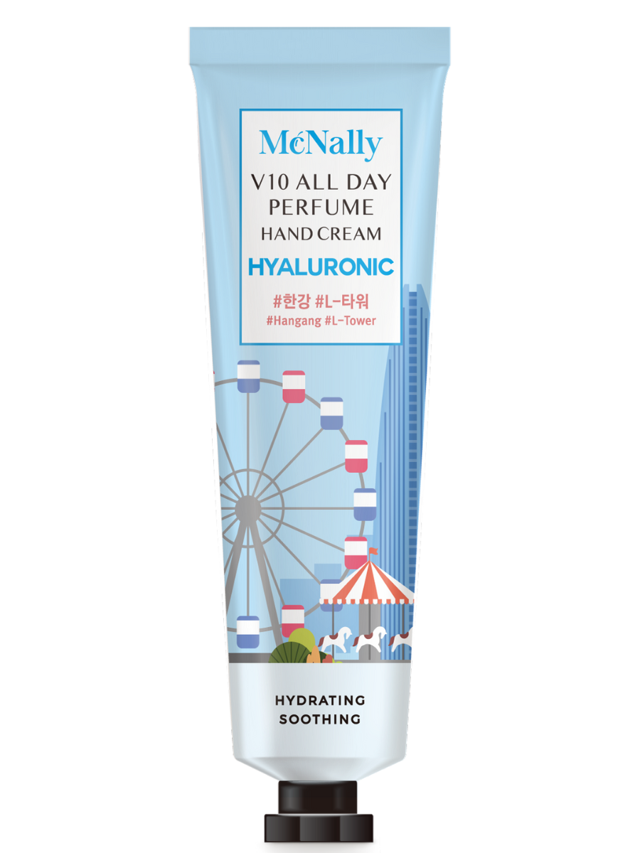 McNally Парфюмированный крем для рук с гиалуроновой кислотой Hand Cream V10 All Day Perfume Hyaluronic, 30 мл