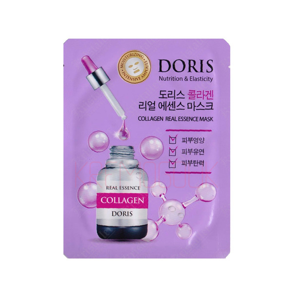 Doris Тканевая маска для лица КОЛЛАГЕН COLLAGEN Real Essence Mask,