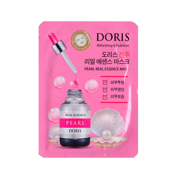 Doris Тканевая маска для лица ЖЕМЧУГ PEARL Real Essence Mask