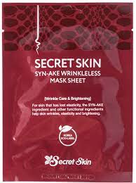 SECRET SKIN Маска для лица тканевая со змеиным ядом Syn-ake Wrikleless Mask Sheet , 20 г