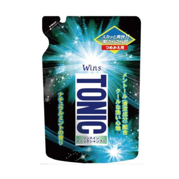 ND Охлаждающий шампунь 2 в 1 с кондиционером-тоником Wins Rinse in Tonic Shampoо, 340 г (мягкая упаковка)