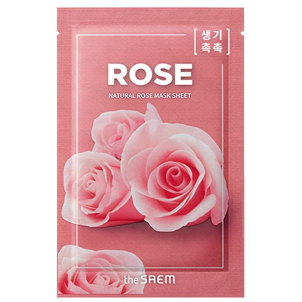 THE SAEM Маска тканевая с экстрактом розы Natural Rose Mask Sheet
