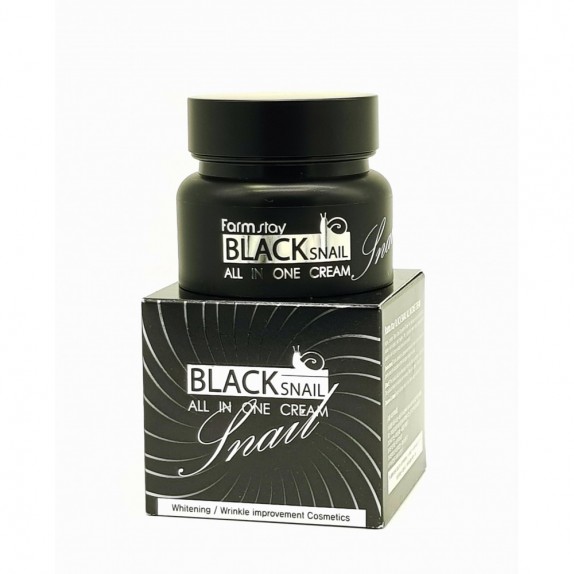 FarmStay Крем для лица с муцином черной улитки - Black snail all in one cream, 100мл