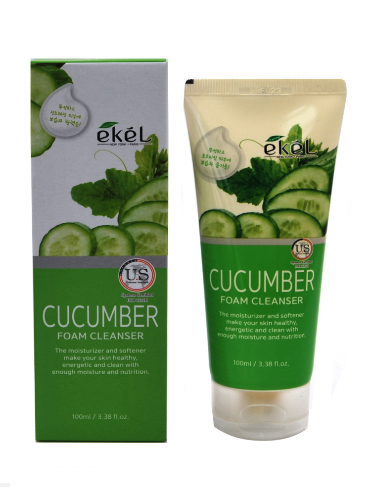 EKEL Пенка для умывания ОГУРЕЦ Cucumber Foam Cleanser, 100 мл