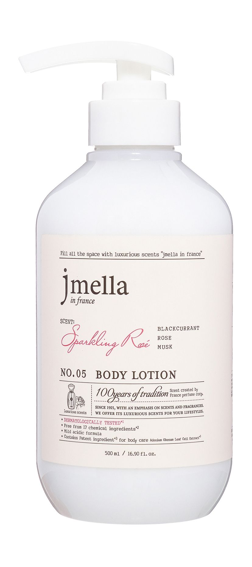 JMELLA Парфюмированный лосьон для тела In France Sparkling Rose Body Lotion, 500 мл