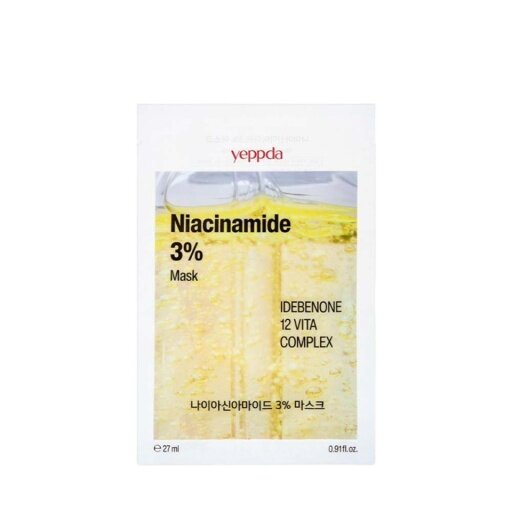 Yeppda осветляющая Маска-салфетка с ниацинамидом и комплексом витаминов Niacinamide 3% Mask