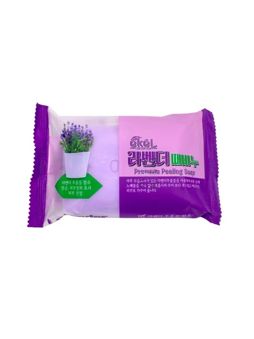 EKEL Мыло отшелушивающее с экстрактом лаванды Premium peeling soap lavender, 150 гр