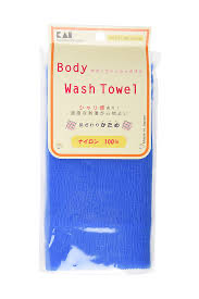 KAI Мочалка для тела жесткая (синяя) Body Wash Towel