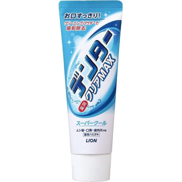 LION Зубная паста с микропудрой (аромат охлаждающей мяты) Dentor Clear Max, 140 г