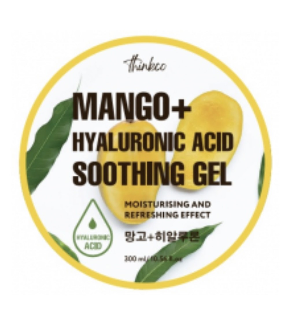 THINKCO Гель для лица и тела универсальный МАНГО / ГИАЛУРОНОВАЯ КИСЛОТА Mango+Hyaluronic Acid Soothing Gel, 300 мл