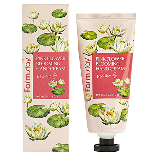 FarmStay Крем для рук с водяной лилией - Pink flower blooming hand cream water lily, 100мл