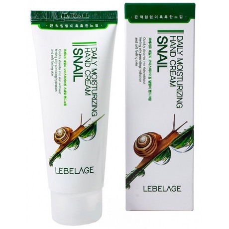 Lebelage Крем для рук увлажняющий с муцином улитки - Daily moisturizing snail hand cream, 100мл