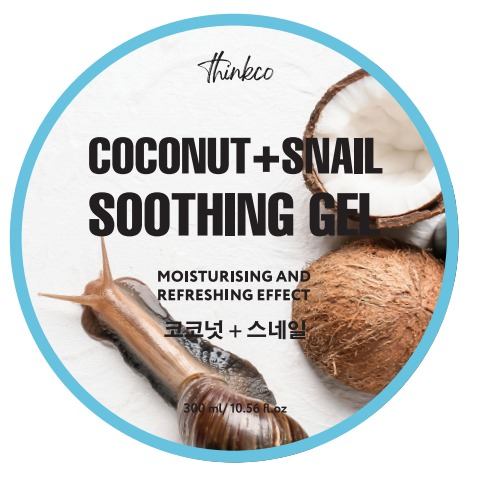THINKCO Гель для лица и тела универсальный КОКОС / МУЦИН УЛИТКИ Coconut+Snail Soothing Gel, 300 мл