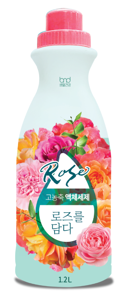 B&D Концентрат для стирки жидкий АРОМАТ РОЗЫ High Enrichment Liquid Rose Detergent, 1,2 л