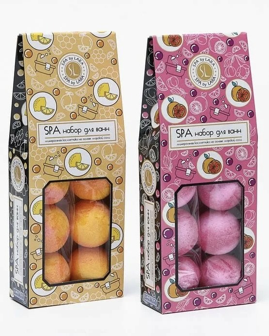 Набор бомбочек для ванн Spa by Lara «Ассорти», ароматизированный, 240 г (40 г * 6 шт.) МИКС