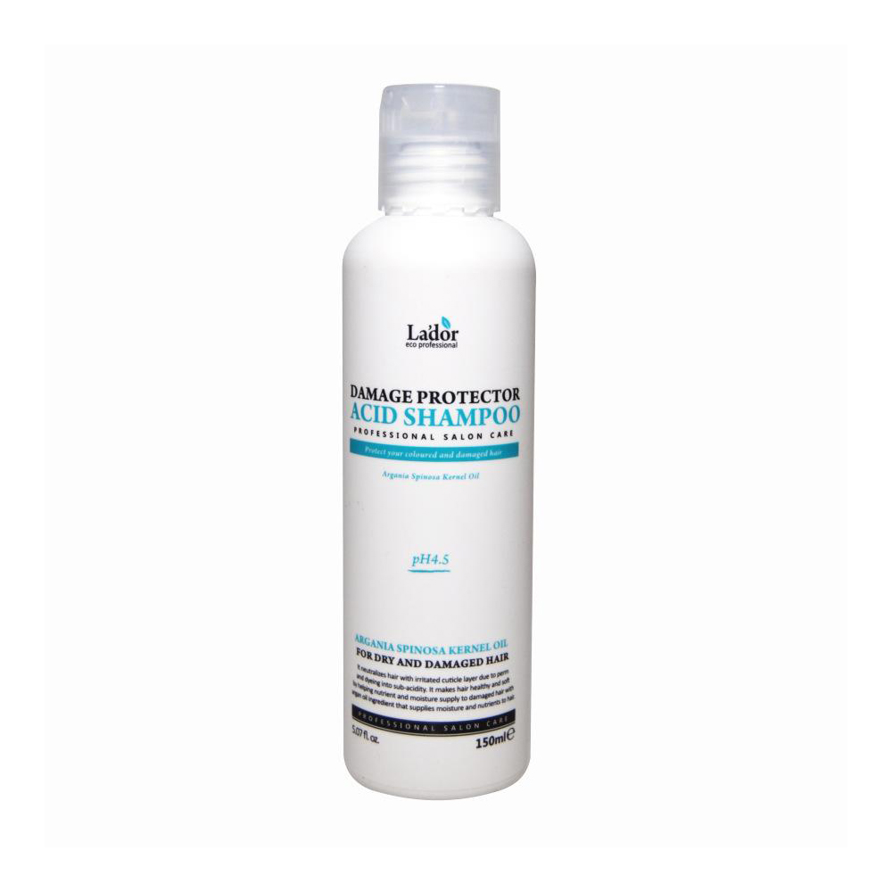 Lador Шампунь для волос с аргановым маслом - HP4.5 Damaged protector acid shampoo, 150мл