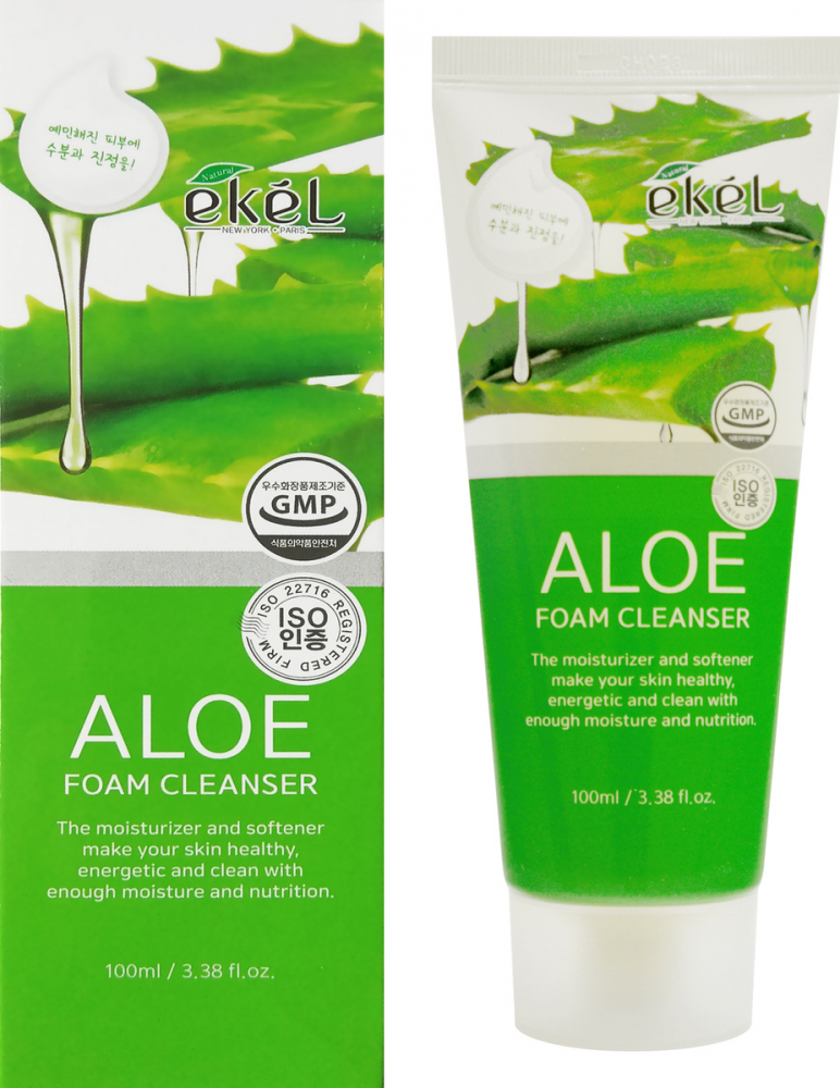 EKEL Пенка для умывания с алоэ Aloe Foam Cleanser 100ml