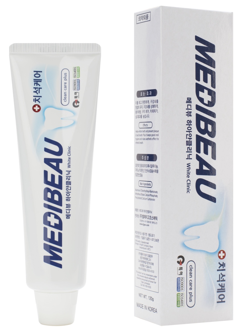 Juno Зубная паста отбеливающая - Medibeau white clinic toothpaste, 120г