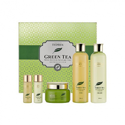 DEOPROCE Набор для лица с экстрактом зеленого чая Premium Green Tea Total Solution 4 set