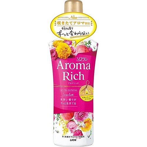 Lion Кондиционер смягчающий с ароматом дамасской розы - Soflan aroma rich scarlett, 520мл