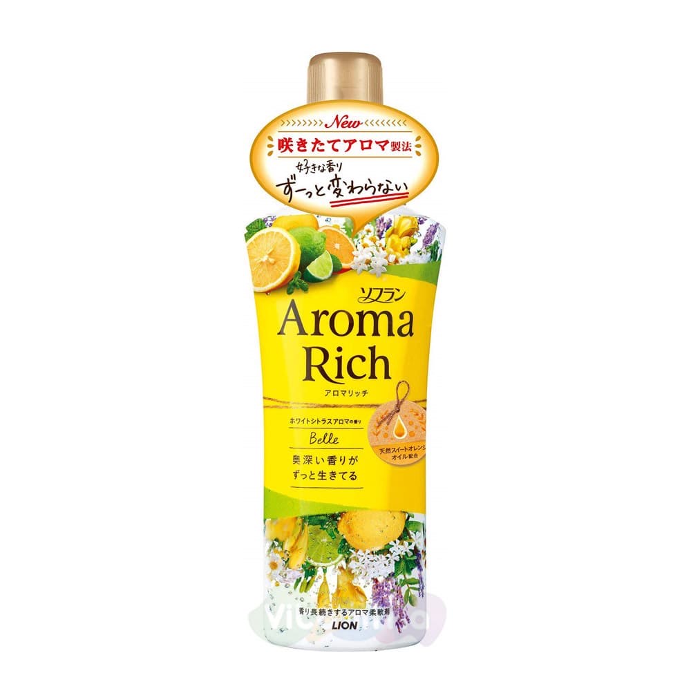 LION Кондиционер для белья АРОМАТ МУЖСКОЙ БЭЛЛЬ Aroma Rich Belle, 520 мл