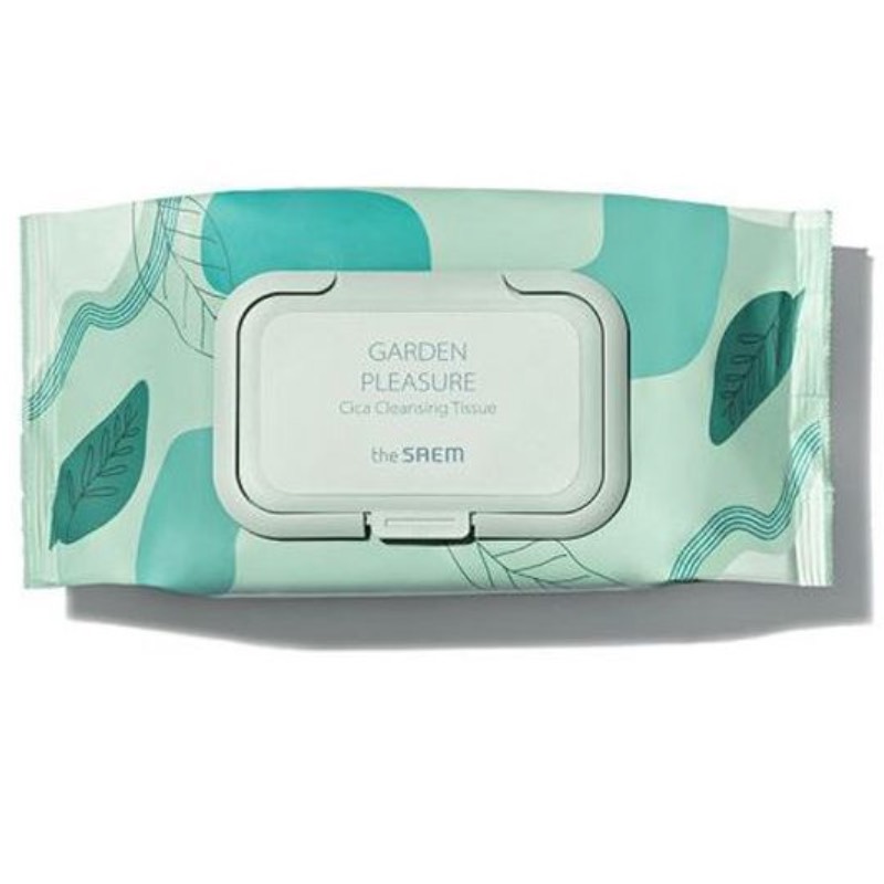 The Saem Салфетки косметические влажные Garden Pleasure Cica Cleansing Tissue, 100 шт.