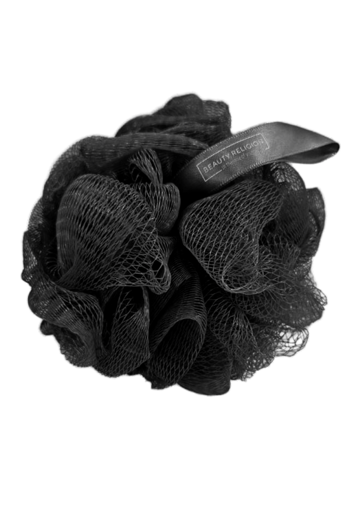BEAUTY RELIGION Мочалка-облако для тела ЧЁРНАЯ Washcloud Black, 1 шт