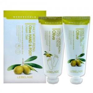 LEBELAGE Набор кремов для рук и для ног Daily Moisturizing olive Hand - Foot cream 2 set