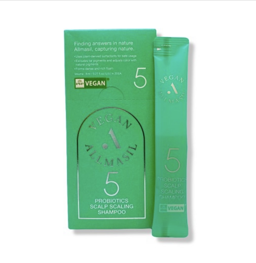 AllMasil Шампунь против шелушения Vegan 5 ProbioticsScalp Skaling Shampoo, 8 мл