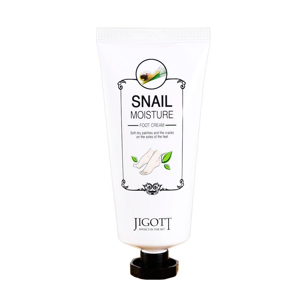 JIGOTT Крем для ног МУЦИН УЛИТКИ SNAIL MOISTURE FOOT CREAM, 100 мл