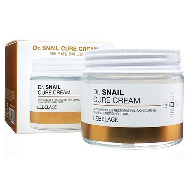 LEBELAGE Крем для лица антивозрастной МУЦИН УЛИТКИ Dr. Snail Cure Cream, 70 мл